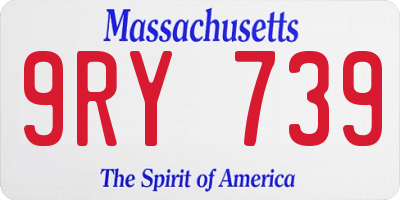 MA license plate 9RY739