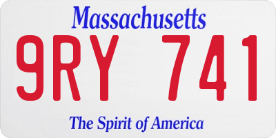 MA license plate 9RY741