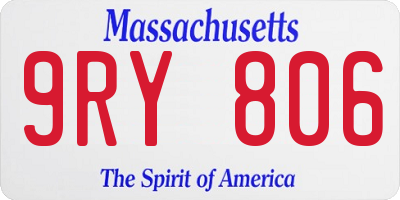 MA license plate 9RY806