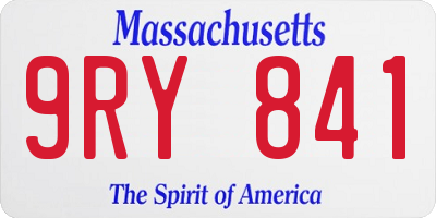 MA license plate 9RY841