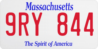 MA license plate 9RY844