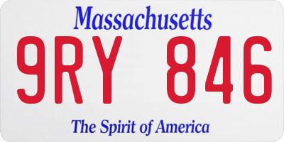 MA license plate 9RY846