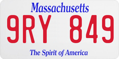 MA license plate 9RY849