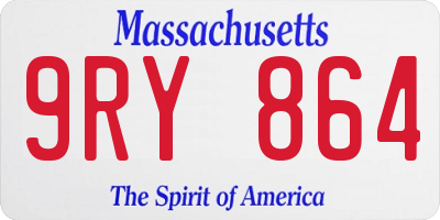 MA license plate 9RY864