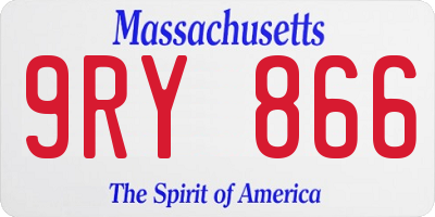 MA license plate 9RY866