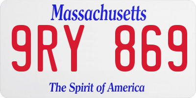 MA license plate 9RY869
