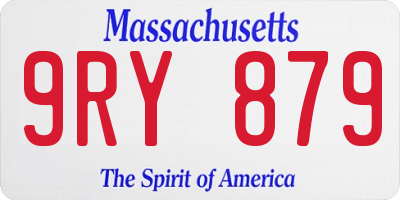 MA license plate 9RY879