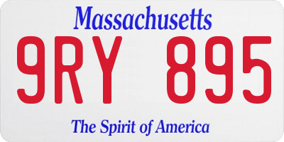 MA license plate 9RY895