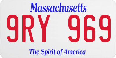 MA license plate 9RY969
