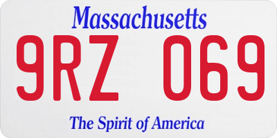 MA license plate 9RZ069
