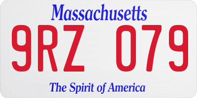 MA license plate 9RZ079
