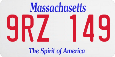 MA license plate 9RZ149