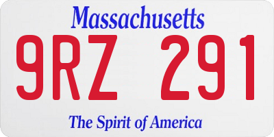 MA license plate 9RZ291