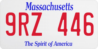 MA license plate 9RZ446