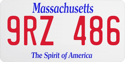 MA license plate 9RZ486