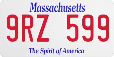 MA license plate 9RZ599