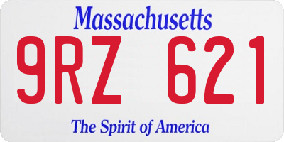 MA license plate 9RZ621