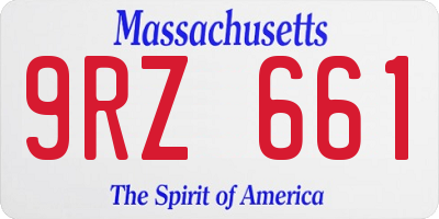 MA license plate 9RZ661