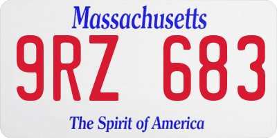 MA license plate 9RZ683
