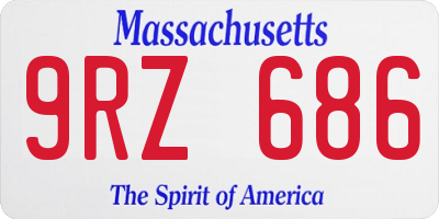 MA license plate 9RZ686