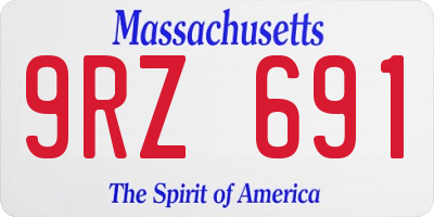 MA license plate 9RZ691