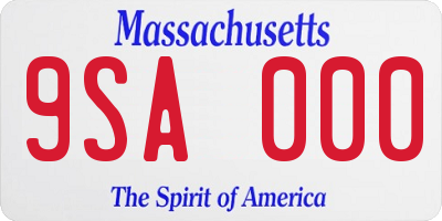 MA license plate 9SA000