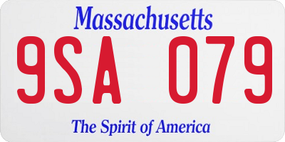 MA license plate 9SA079