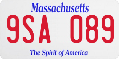 MA license plate 9SA089