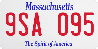 MA license plate 9SA095
