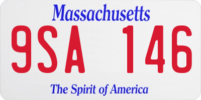MA license plate 9SA146