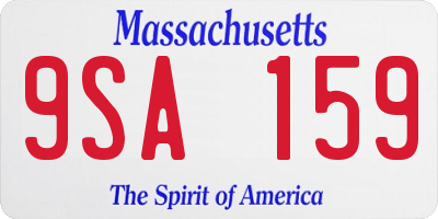 MA license plate 9SA159