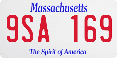 MA license plate 9SA169