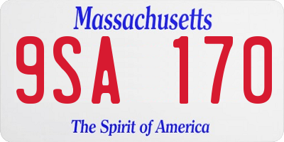 MA license plate 9SA170