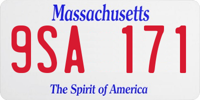 MA license plate 9SA171