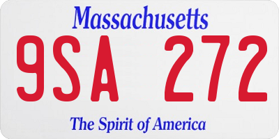 MA license plate 9SA272