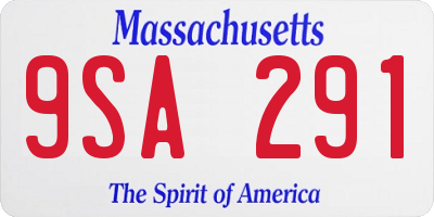 MA license plate 9SA291