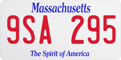MA license plate 9SA295