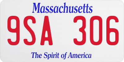 MA license plate 9SA306