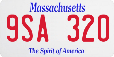 MA license plate 9SA320
