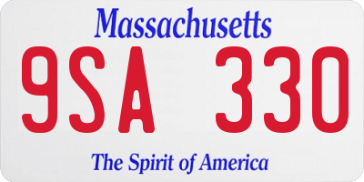 MA license plate 9SA330