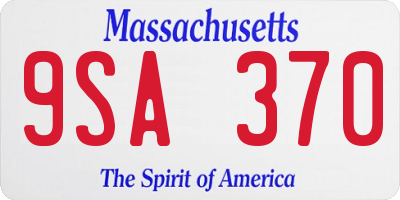 MA license plate 9SA370