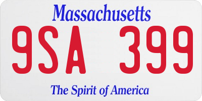 MA license plate 9SA399