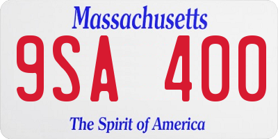 MA license plate 9SA400