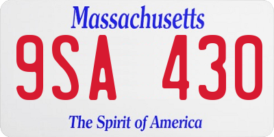 MA license plate 9SA430