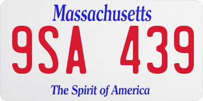 MA license plate 9SA439