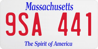 MA license plate 9SA441