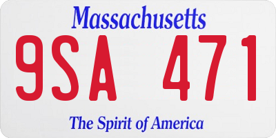MA license plate 9SA471