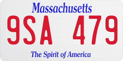 MA license plate 9SA479