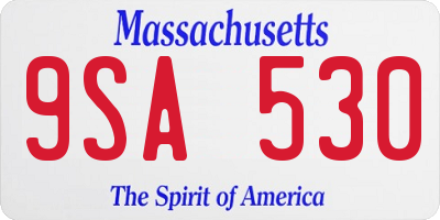 MA license plate 9SA530