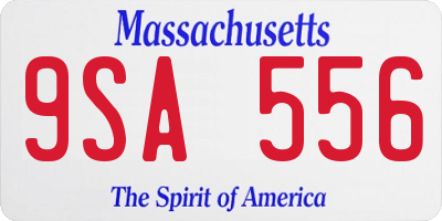 MA license plate 9SA556